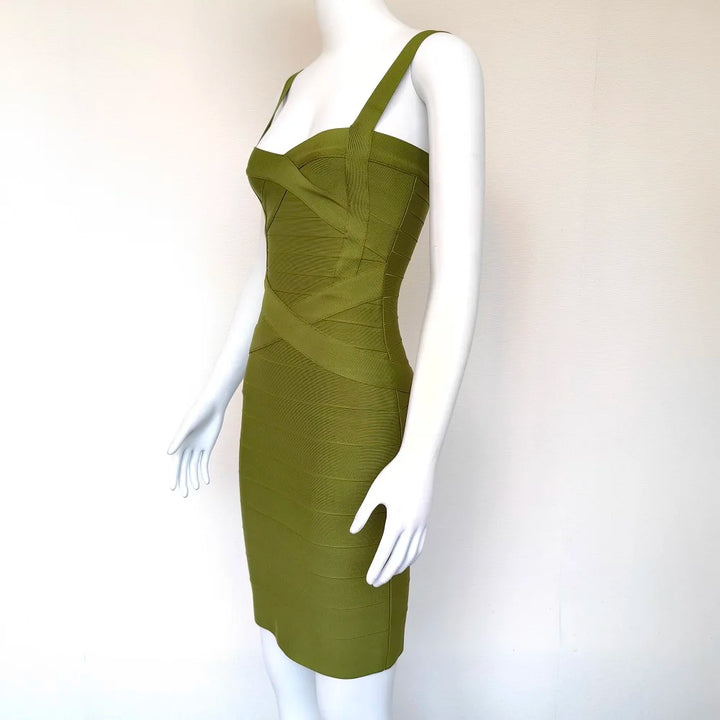 Beaukey Royal Blue Knit Bandage Dress Signature