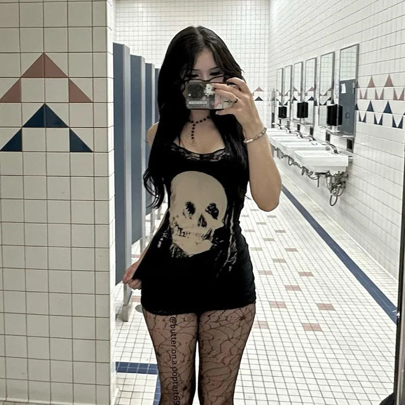 Bold AltGoth Cyberpunk Gothic Sleeveless Bodycon