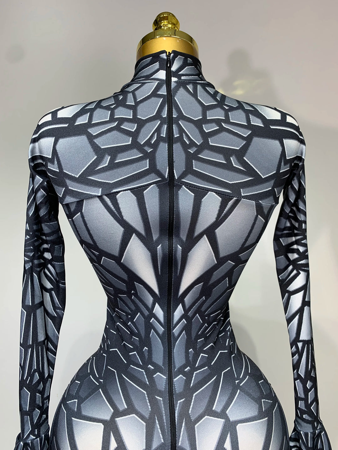 Stunning Black Rhinestone Jumpsuit For Elegant