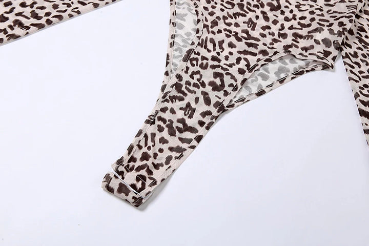 HuHugirl Premium Leopard Knitted Jumpsuit