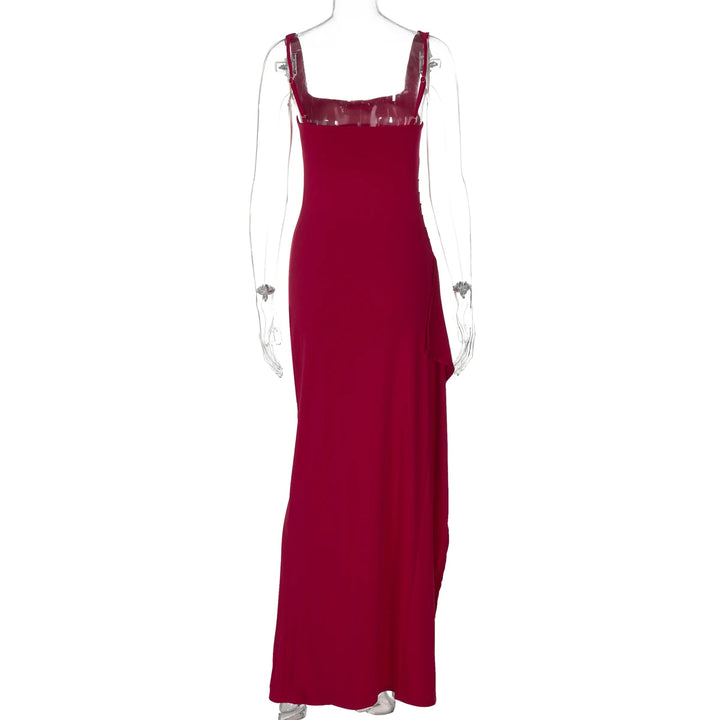 Elegant Stretchy Spring 2025 Knit Maxi Dress