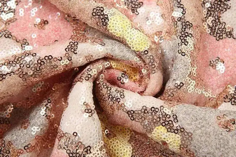 Elegant Floral Sequin Mini Dress With Spaghetti