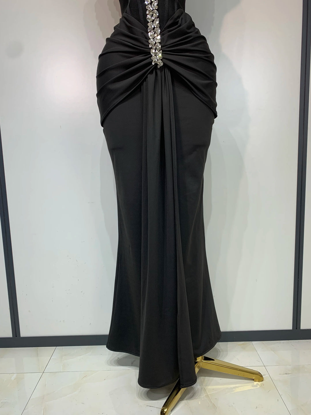 Swtao Diamond Floor Gown Winter Luxe Bodycon