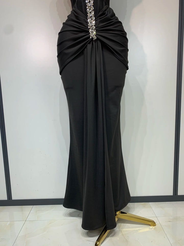 Swtao Diamond Floor Gown Winter Luxe Bodycon