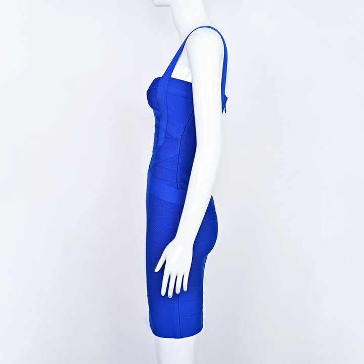 Beaukey Royal Blue Knit Bandage Dress Signature