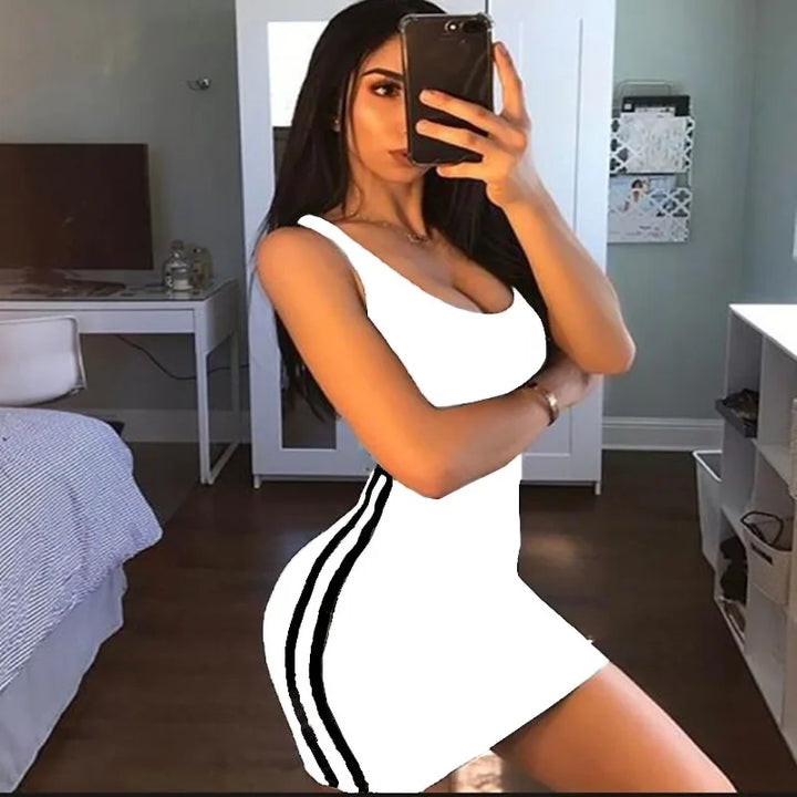 Sexy Women Summer Dress Bandage Bodycon Sleeveless Evening Party Club Short Mini Dress Fashion Women Clothes
