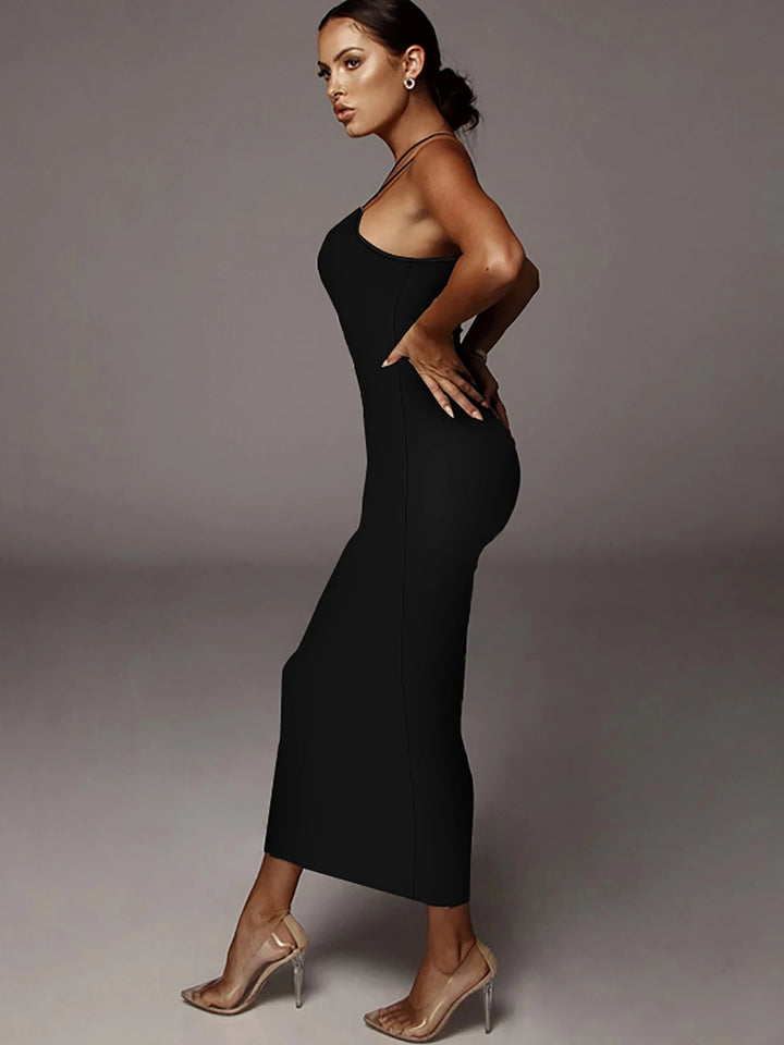 Stunning Leopard Print Bodycon Midi Dress For