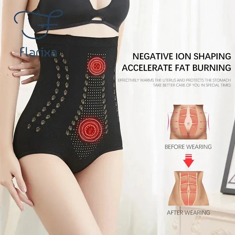 Flarixa Women High Waist Tummy Control Seamless Briefs