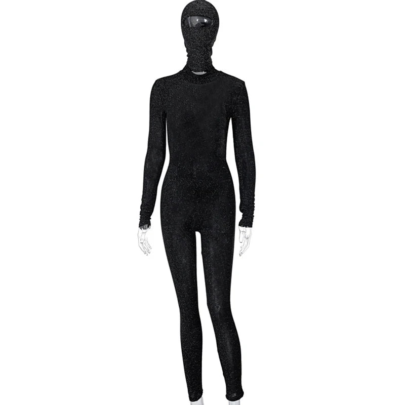 Exquisite Black Slim Knit Jumpsuit For Fall