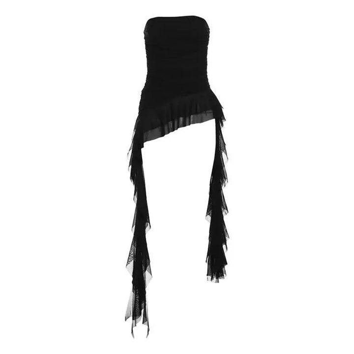 Sexy Off Shoulder New Tank Tops Fashion Women Spring Summer Sleeveless High Street Chest Warp Crop Top Casual Tassel Y2K Tees