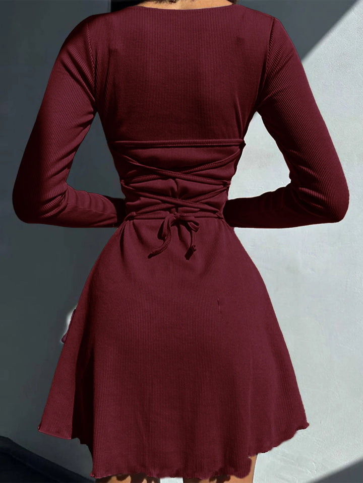 Elite Collection Signature Knit Lace Up O Neck