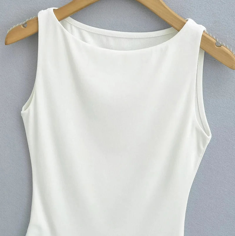 Exquisite Double Layer Slinky Jersey Top