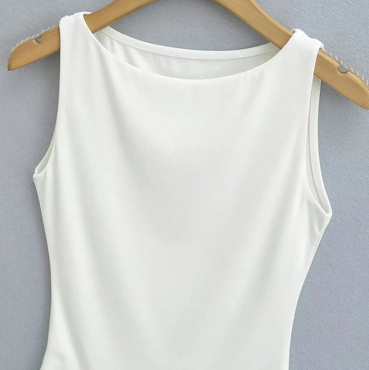 Exquisite Double Layer Slinky Jersey Top