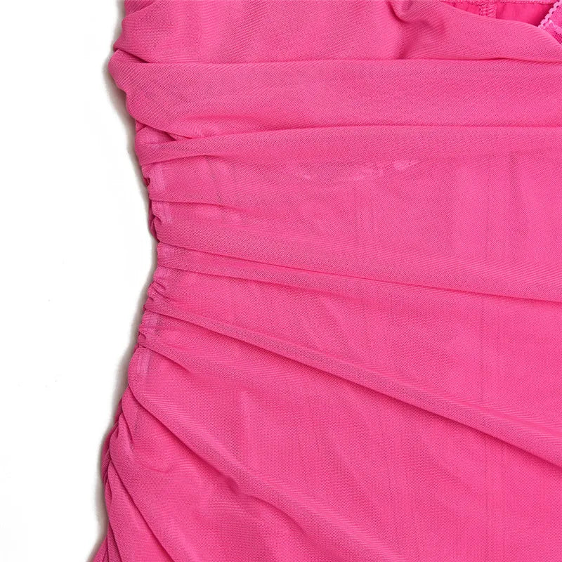 Elegant Backless Mozision Mesh Maxi Dress For