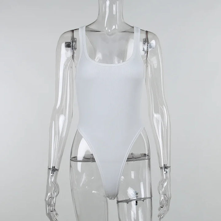 Sculptural Off Shoulder Knit Bodysuit For Women