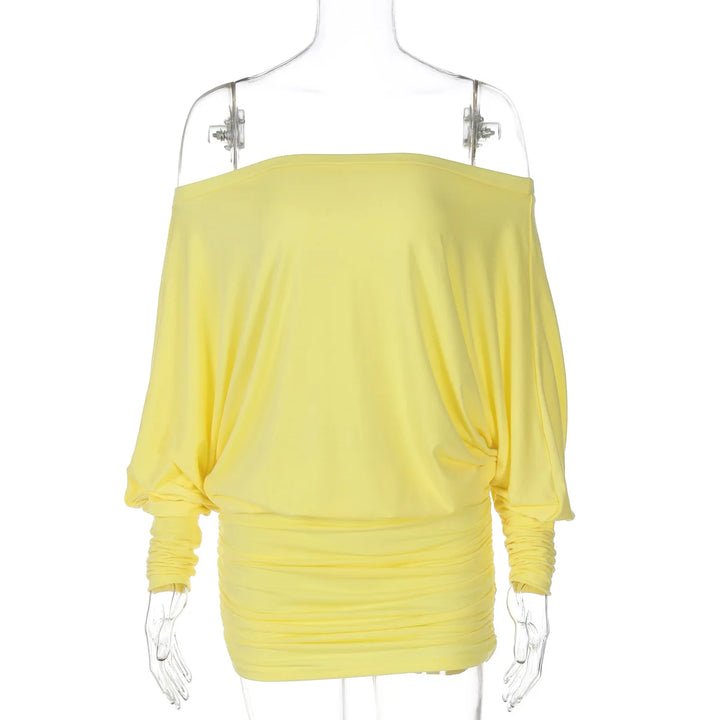 Chic Off Shoulder Sheer Mini Dress For Elegant
