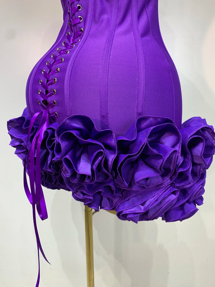 Exquisite Strapless Floral Cocktail Dress