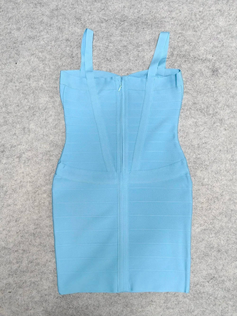 Beaukey Blue Spaghetti Strap Bandage Dress Bodycon