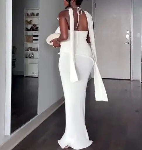 Elegant Women Backless Summer Sleeveless SlimFit Long Dress