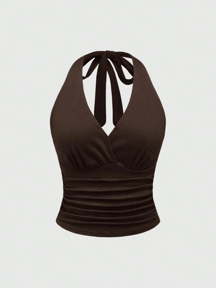 Soft Stretch Ruched Crop Top In Exclusive Fit