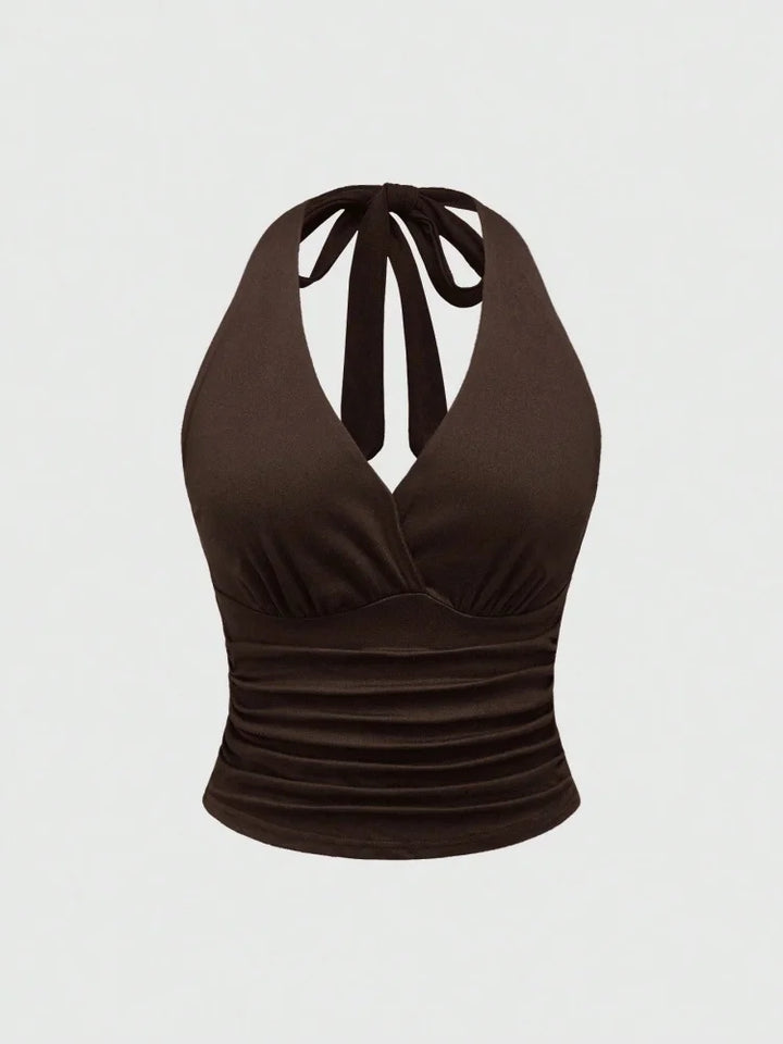 Soft Stretch Ruched Crop Top In Exclusive Fit