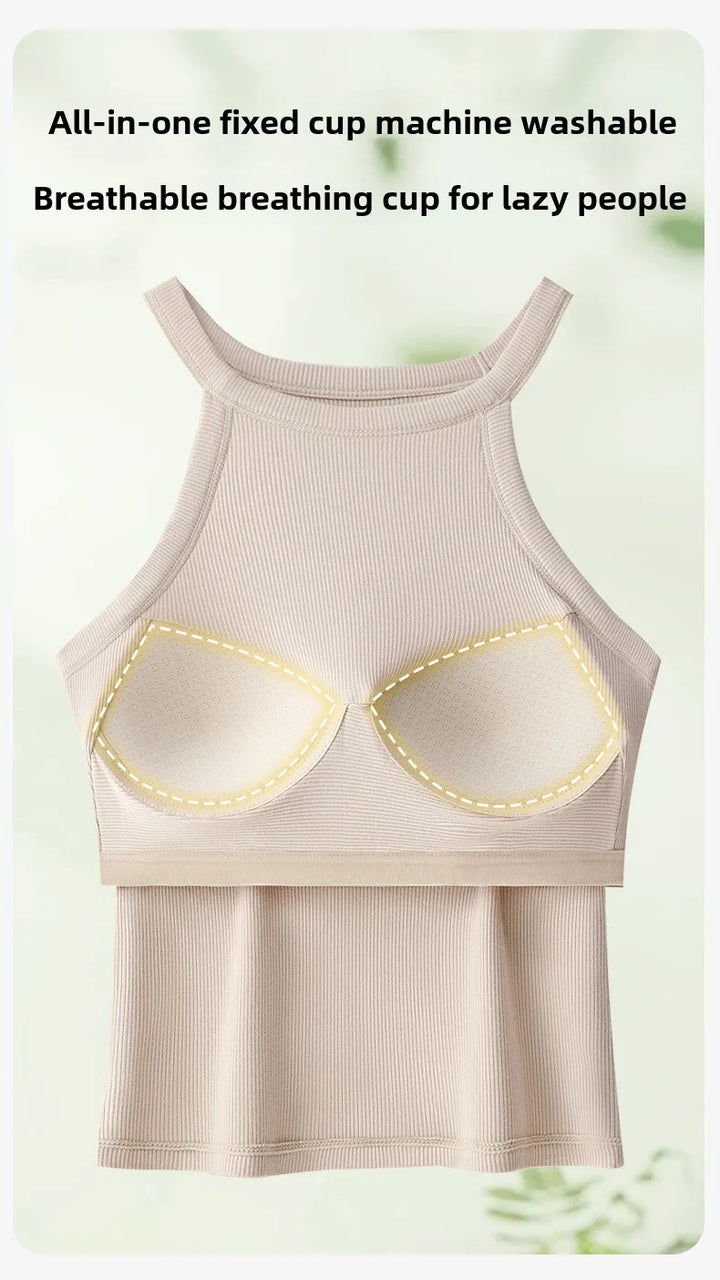 Ubowen Luxury Viscose Cotton Halter Camisole