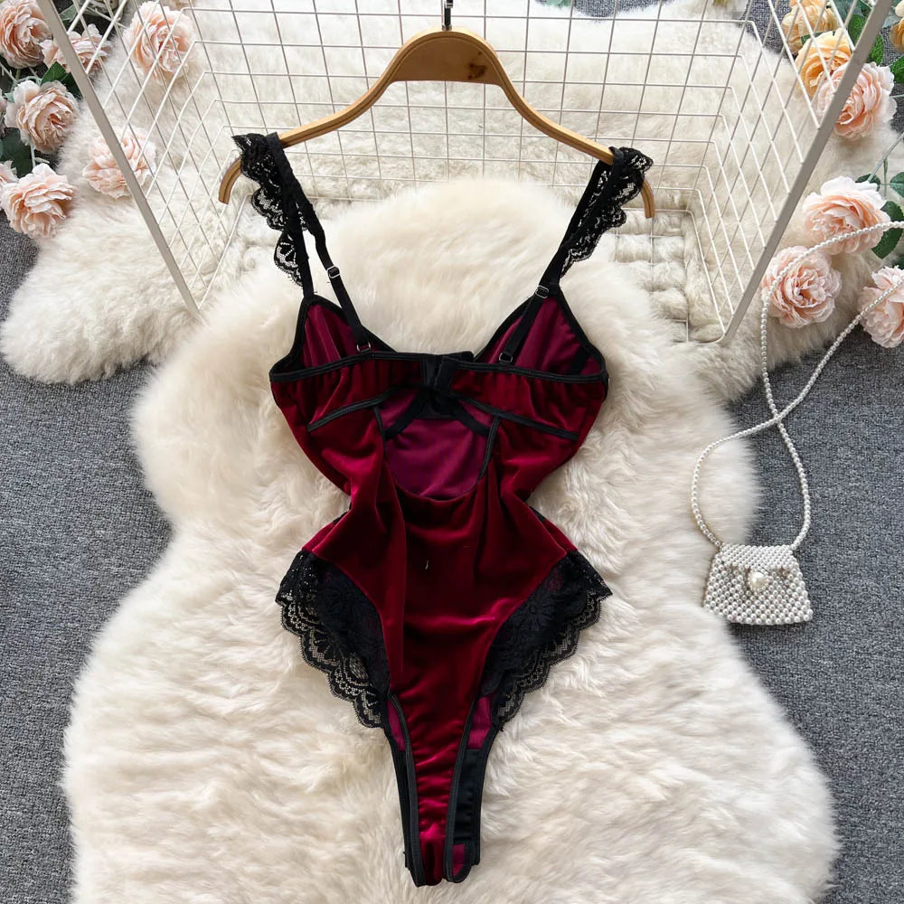 Chillgio Elite Heritage Luxe Velour Lace Bodysuit