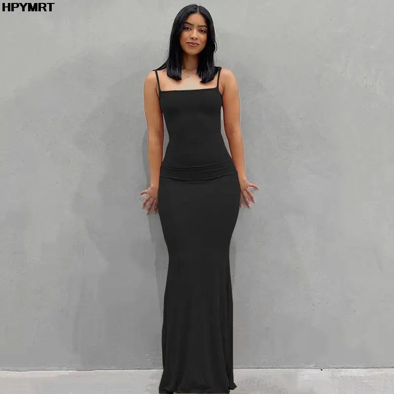Satin Slip Backless Maxi Dress Bodycon Party Wear