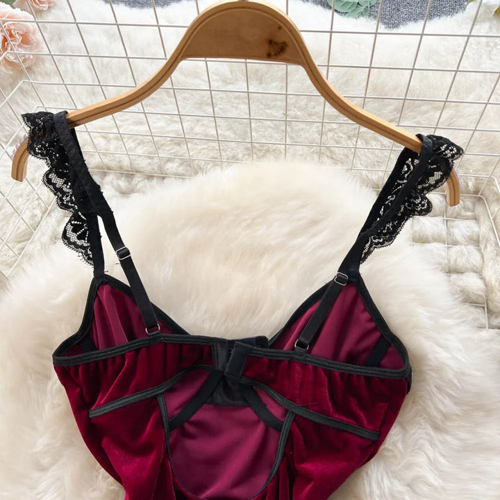 Chillgio Elite Heritage Luxe Velour Lace Bodysuit