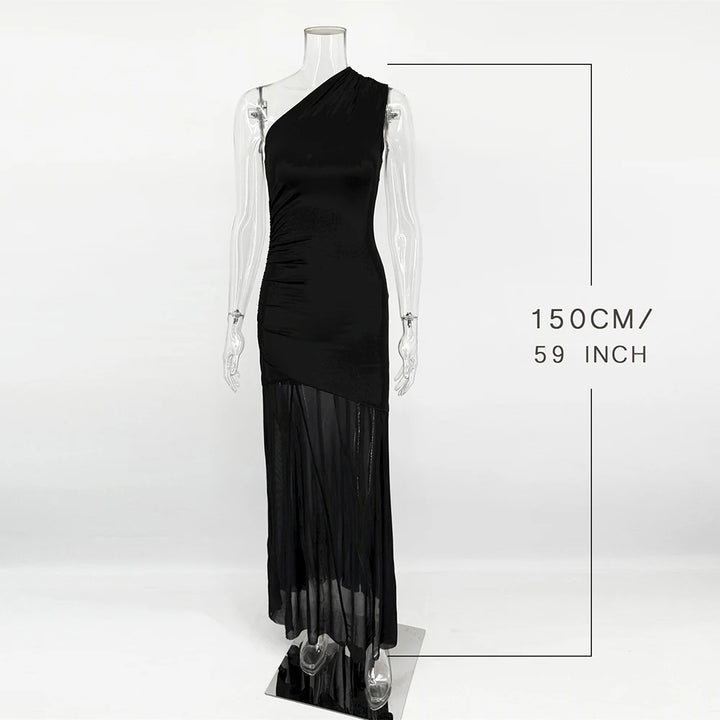 Chic Off Shoulder See Through Party Dress