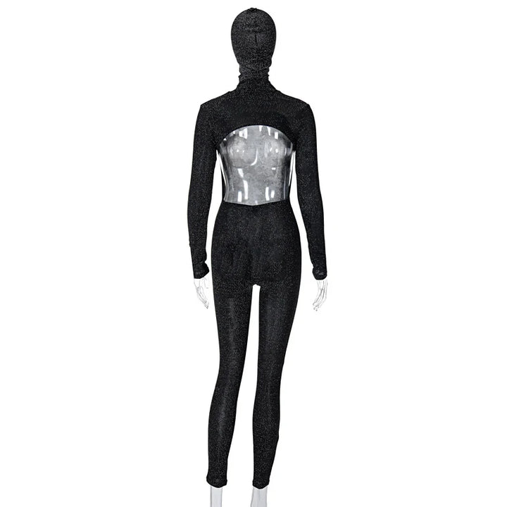 Exquisite Black Slim Knit Jumpsuit For Fall