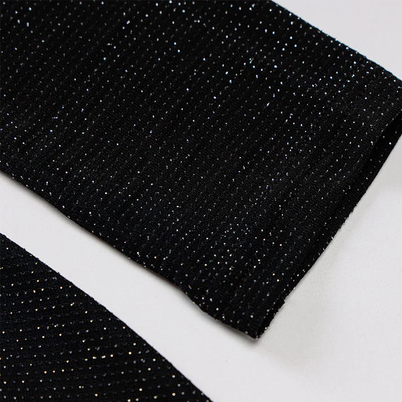 Exquisite Black Slim Knit Jumpsuit For Fall