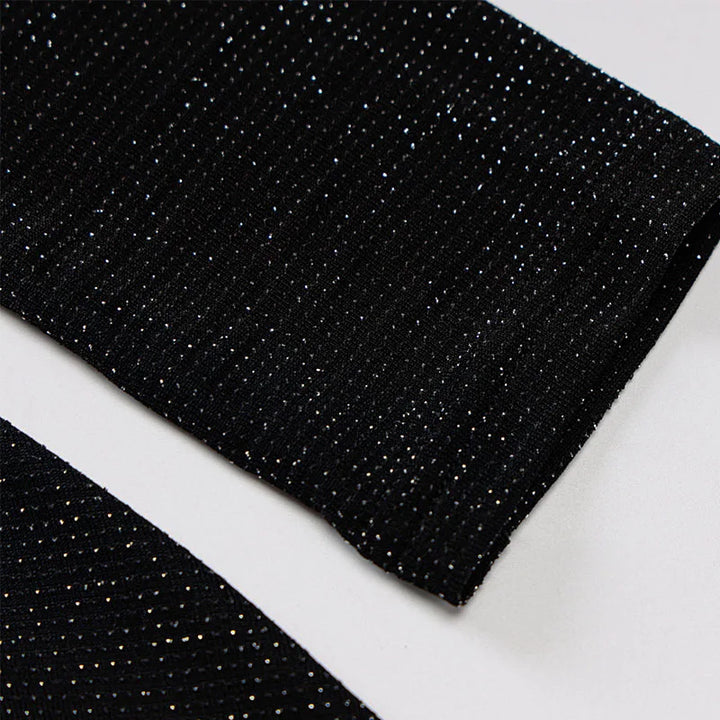Exquisite Black Slim Knit Jumpsuit For Fall
