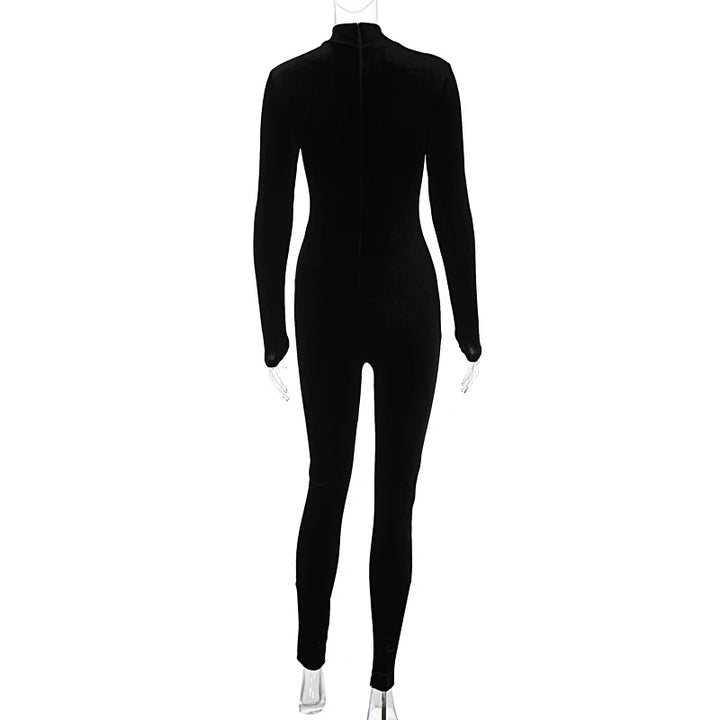 Dulzura Velvet Y2k Bodycon Jumpsuit For Women