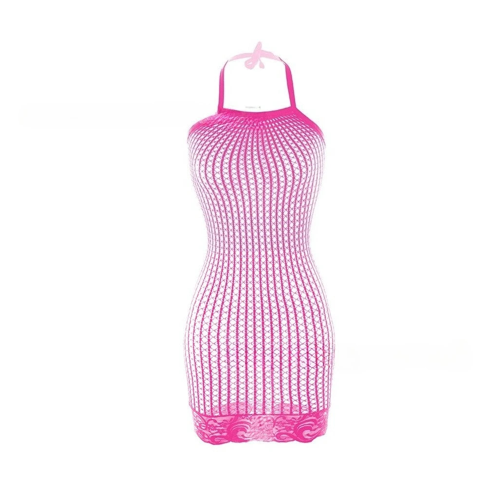 Women Exclusive Engineered Knit Fishnet Cover Up
