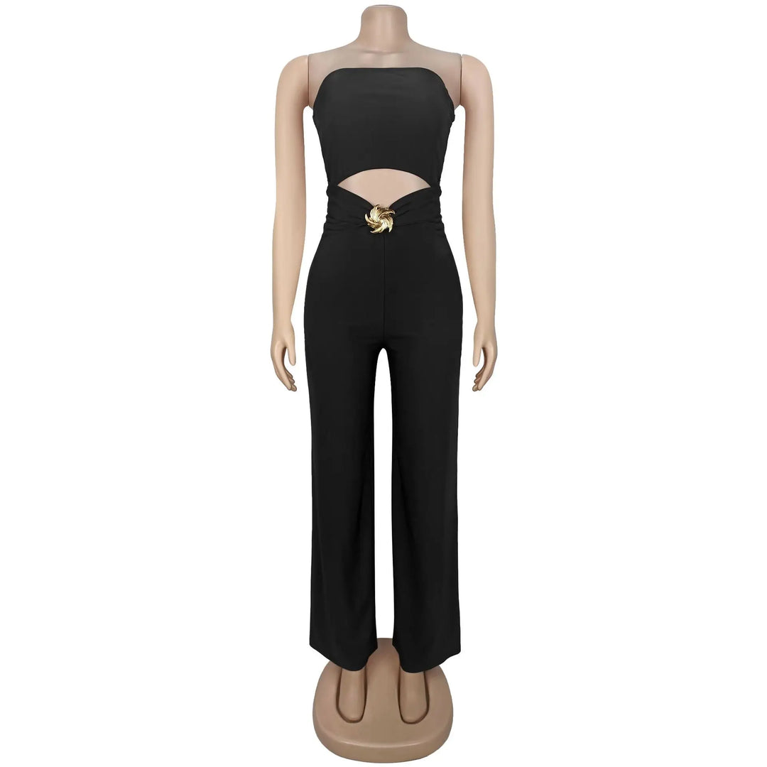 Fagadoer Women Elegant Sleeveless Stretch