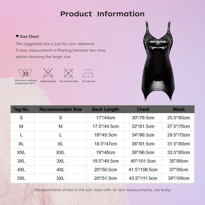 Latex Bodycon Mini Dress Clubwear Back Zipper