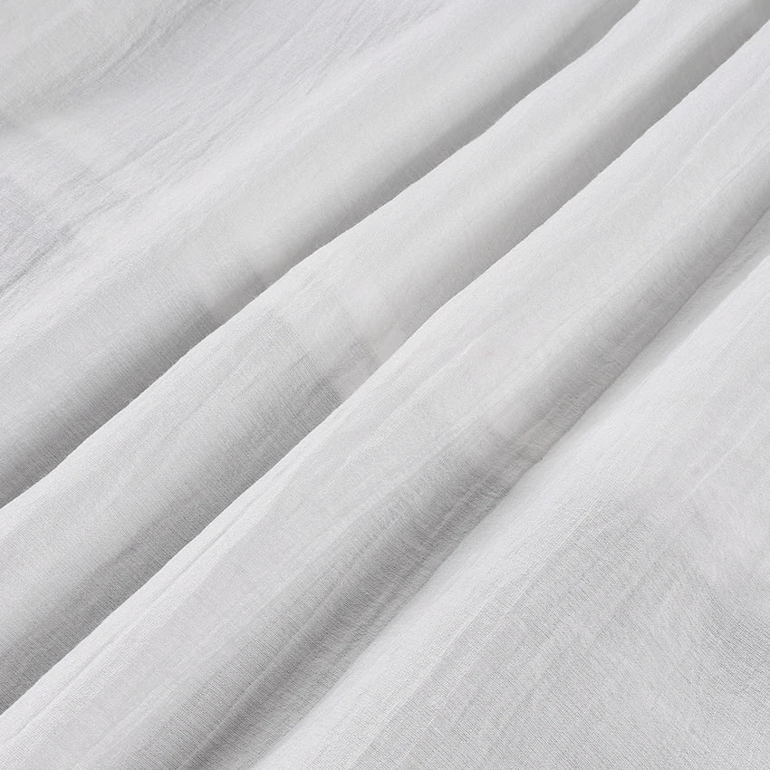 HiLoc Signature White Soft V Neck Midi Nightgown
