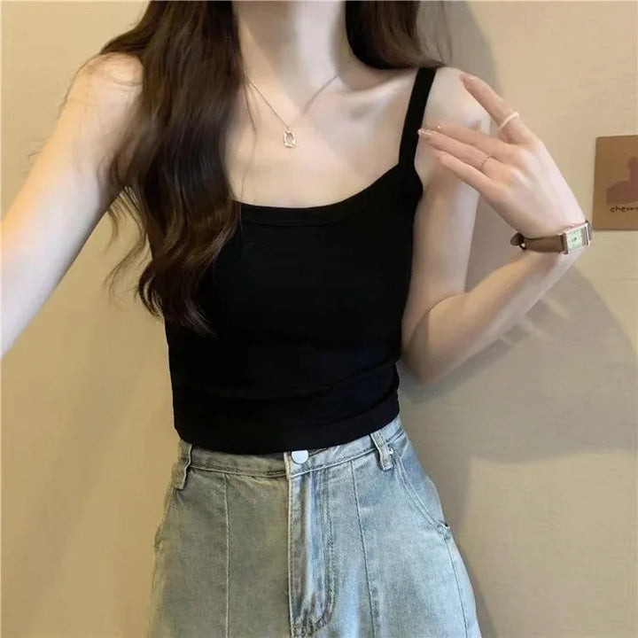 Premium Knitted Cotton Crop Top Women