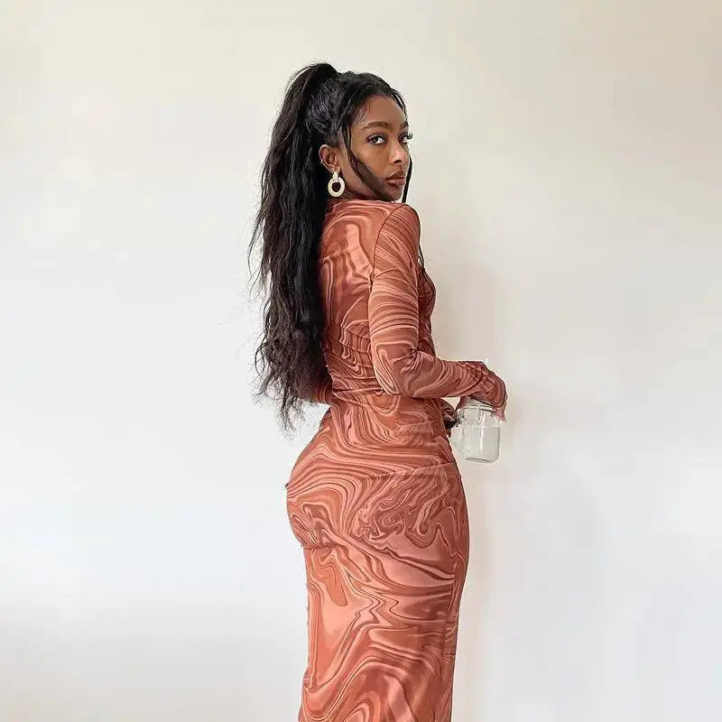 Elegant Evening Bodycon Dress For Sophisticated Party Gown