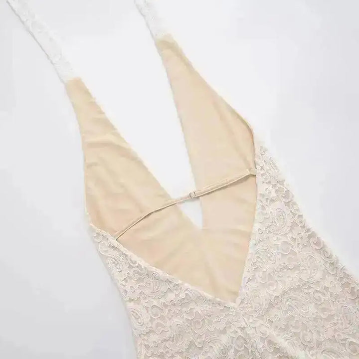 Avrilyaan Women S V Neck Lace Jumpsuit Exclusive