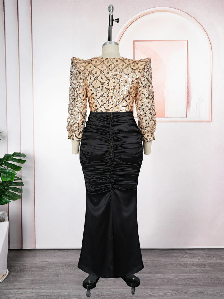 Dashiki Sequins Bodycon Party Dress Evening Wear