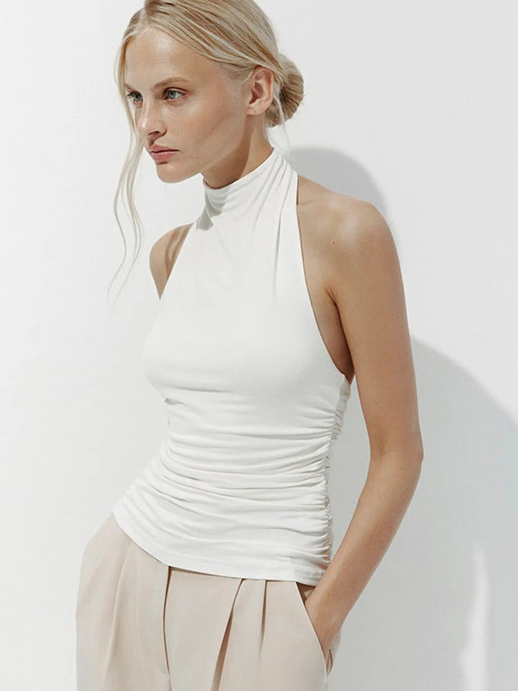 Sexy Backless Pure Color Summer New Women&