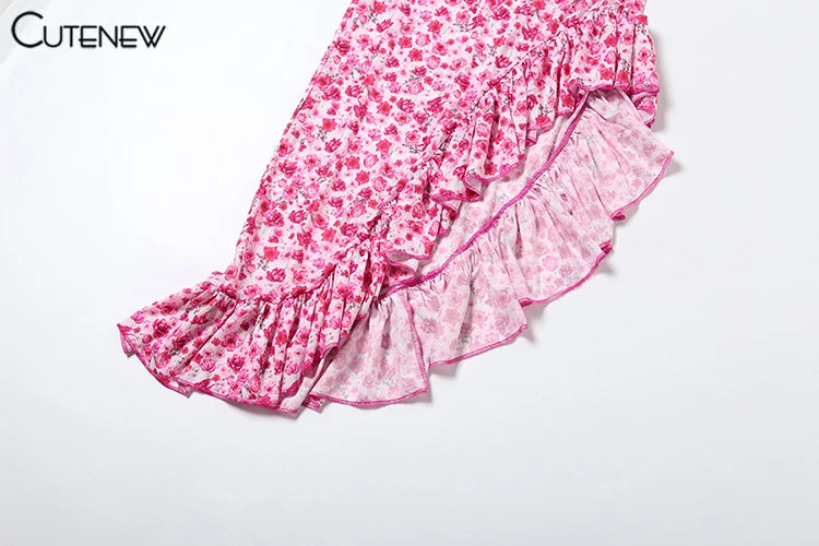 Cutenew Floral Midi Dress Luxe Edition For Summer