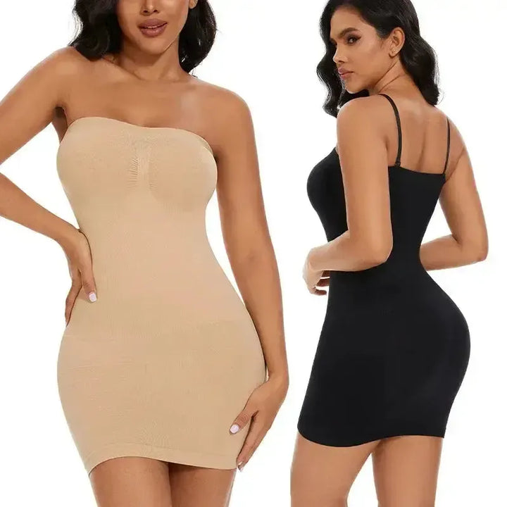 Off Shoulder Compression Body Shaper Dress For Women