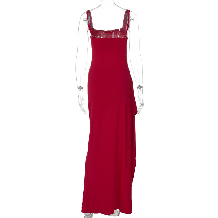 Elegant Stretchy Spring 2025 Knit Maxi Dress