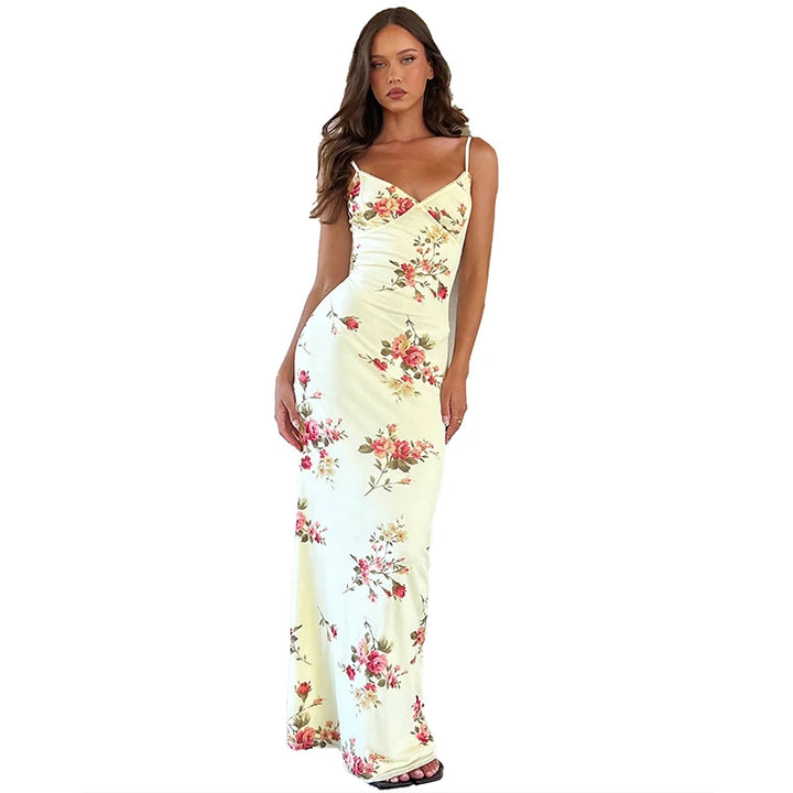 Excl Y2k Knitted Maxi Dress Polished Evening Silk