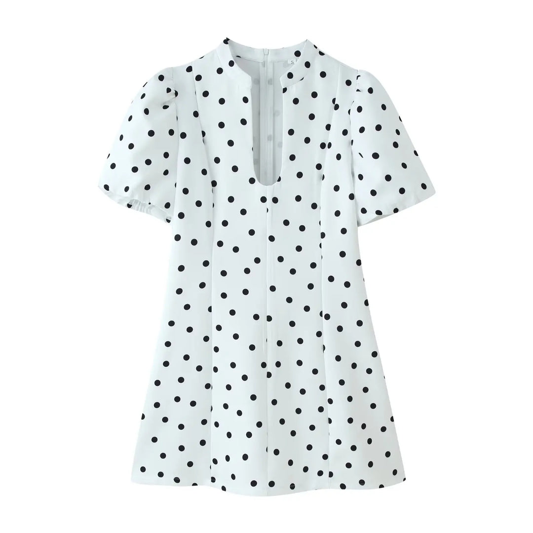 Black Puff Sleeve Party Mini Dress For You