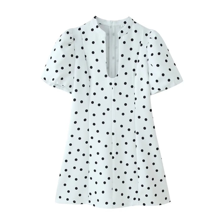 Black Puff Sleeve Party Mini Dress For You