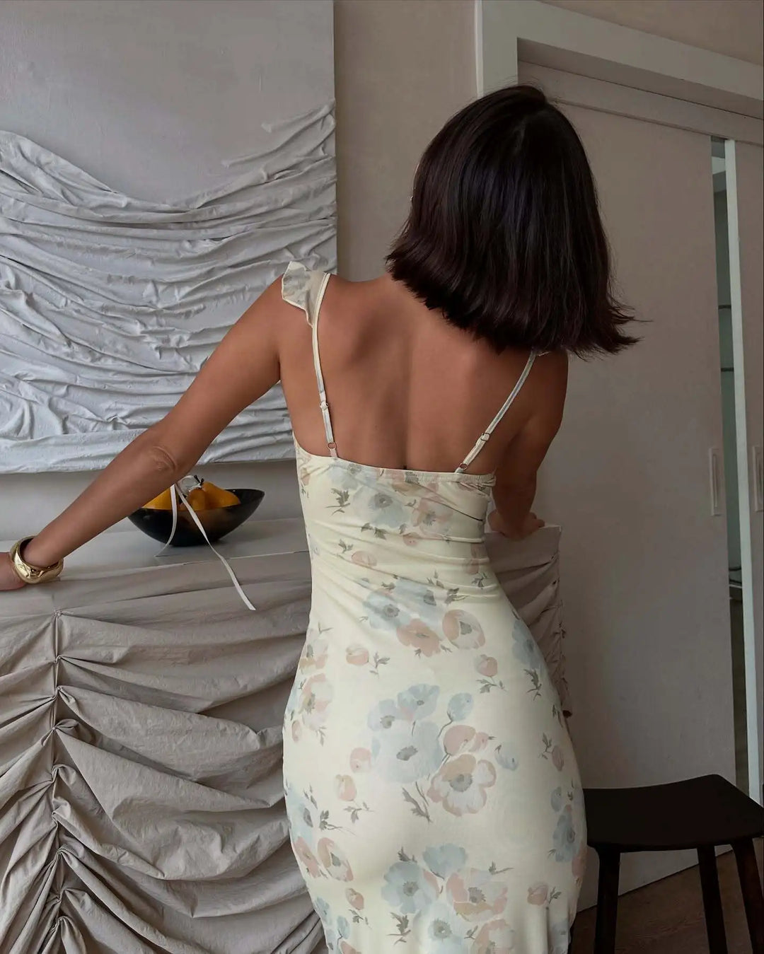 Exclusive Cryptographic Floral Maxi Dress With